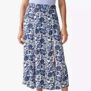 & Other Stories Printed Side Slit Midi Skirt